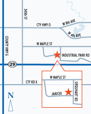 Built-Rite Location Map